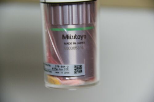 Mitutoyo M Plan Apo Microscope Objective 20X / 0.42 ∞/0 f=200 378-804-2