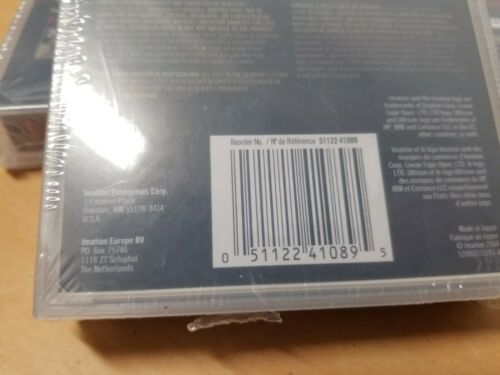 4 New Factory Sealed Imation Ultrium LTO 1 Data Tape Cartridges 51122 41089