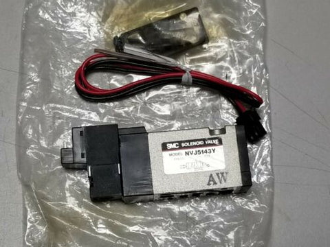 New SMC 12V Solenoid Valve With Gasket & Power Cable NVJ5143Y