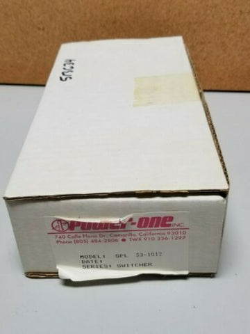 New Power One Open Frame Switching Power Supply SPL53-1012