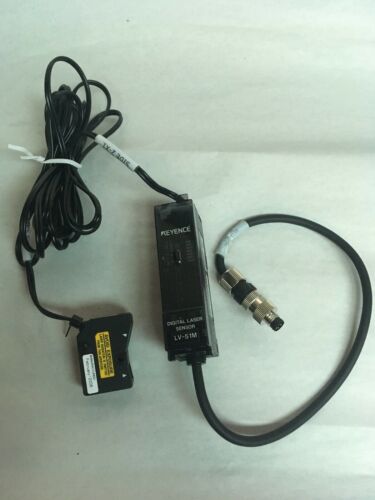 Keyence Digital Laser Sensor Head & Amplifier Main Unit LV-51M and LV-H37