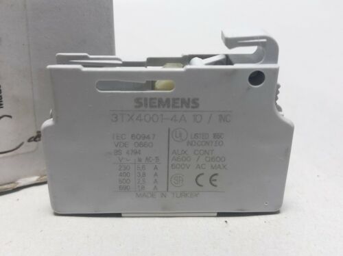 Siemens Auxiliary Contact Block 3TX4001-4A