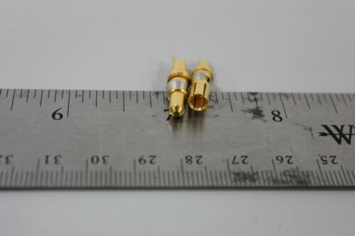 Lot of ITT Cannon D-Sub Coaxial Contact Socket & Pin DM53745-7 DM53744-6 Gold