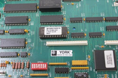 York 031-01095-002 Rev. D Chiller Processor PC Board
