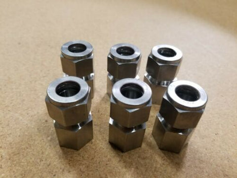 6 New Swagelok Stainless Steel Female Connector Tube Fittings SS-810-7-6 1/2x3/8