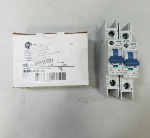 ALLEN BRADLEY 1489-A1C050 circuit breaker, Lot of 2 ,NEW, AB