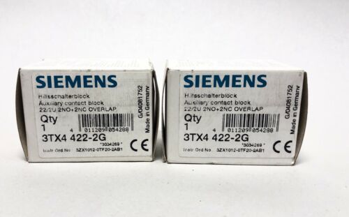 Siemens 3TX4-422-2G Auxiliary Contact Block NEW IN BOX x2