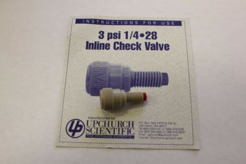 Upchurch 3 Psi 1/4-28 Inlet check Valve CV-3315