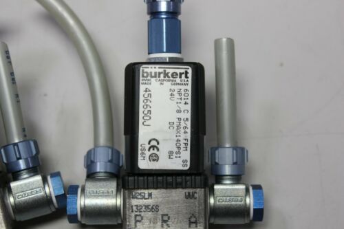 lot of 2 Burkert Solenoid Valves 6014 456650J C 2 way