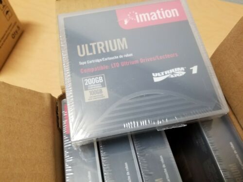 5 New Factory Sealed Imation Ultrium LTO 1 Data Tape Cartridges 51122 41089