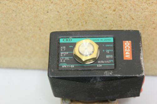 New CKD Pilot Kick Type 2 Port 1/4" Solenoid Valve 24VDC APK11-8A-03A