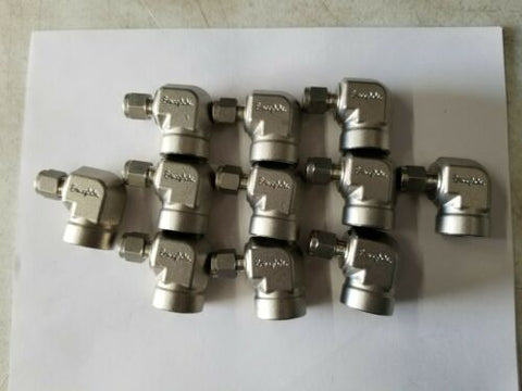 11 New Swagelok Stainless Steel Female Elbow 1/4x1/2 SS-400-8-8