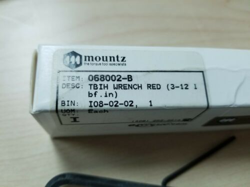 New Mountz Production Break Over Torque Wrench 3-12 LBF-IN TBIH 068002-B Red