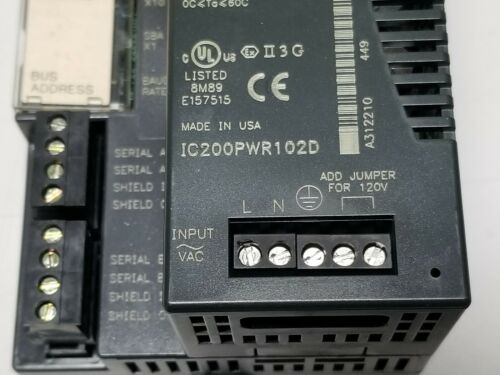 GE Fanuc PLC Expanded Power Supply & Base IC200PWR102D & GBI001