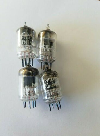 Set of 4 Phillips Miniwatt EF95 Vintage Vacuum Tubes