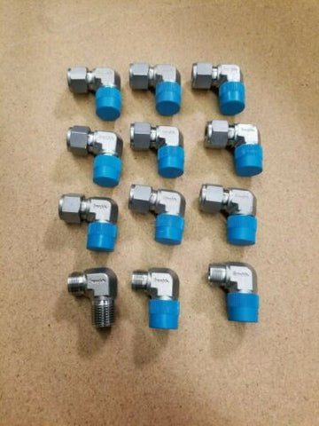 12 New Swagelok Stainless Steel Elbow Tube Fittings SS-810-2-8 1/2"x1/2"mnpt