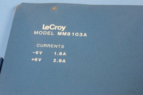 LeCroy MM8103A Memory Camac Plug In Module
