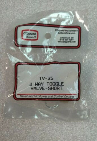 Clippard TV-3S 3 WAY Toggle Valve Short NEW