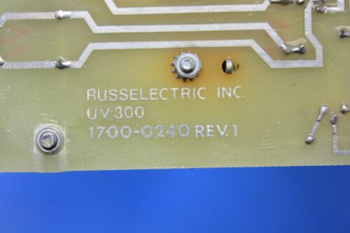 Russelectric Transfer Switch Board UV300 UV-300 1700-0240 REV.1