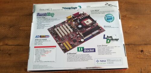 Vintage New MSI 845 Ultra Mainboard Motherboard P4 845D Chipset MS-6398