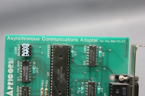 VINTAGE APRICORN ASYNCHRONOUS COMMUNICATIONS ADAPTER FOR THE IBM PC/XT