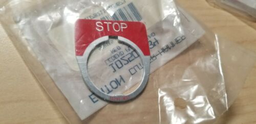 Lot of 22 New Cutler Hammer Red Stop Round Legend Plate 10250TM34