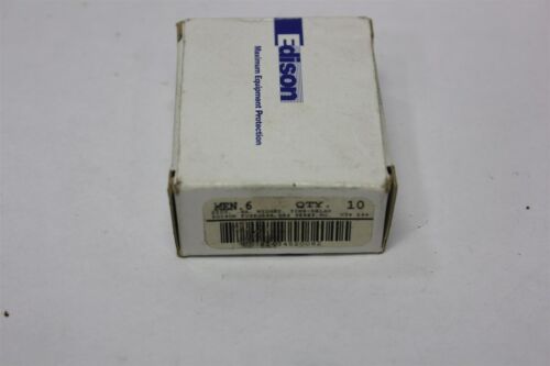 BOX OF 7 EDISON 250V 6A MEN.6 MIDGET TIME DELAY FUSES