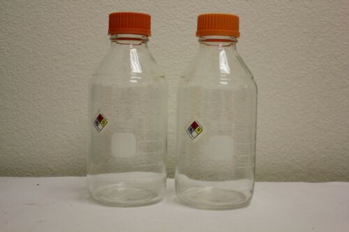 set of 2 Glass 1000 ml PYREX Bottles # 1395