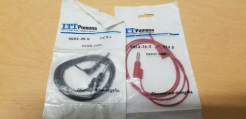 New Pomona Black & Red Banana Plug/Micro Grabber Clip Patch Cord Set 5053-36-0/2