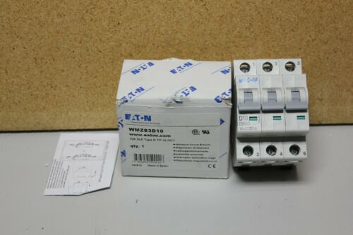 New Eaton Circuit Breaker 3 Pole 10A WMZS3D10