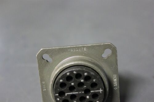 2 BENDIX 16 POSITION MIL SPEC PANEL MOUNT CIRCULAR CONNECTOR MS3127E 20-16S