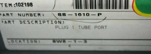 8 New Swagelok Stainless Steel 1" Plug Tube Fittings SS-1610-P