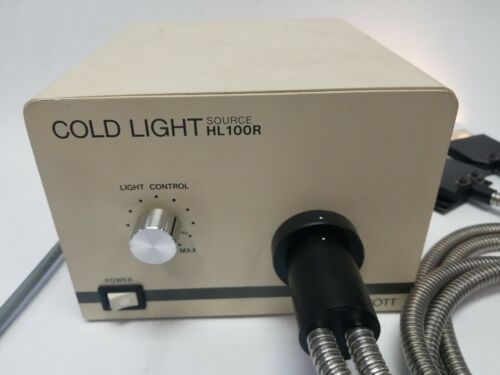Hoya-Schott Cold Light Source HL100R + Dual Fiber Light Guides