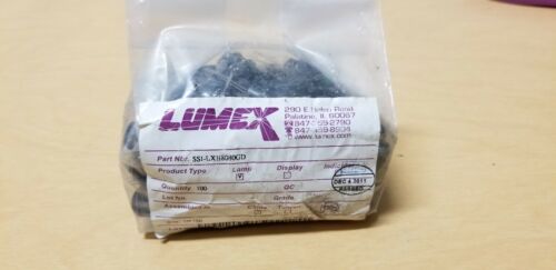 100 New Lumex SSI-LXH8080GD 8mm Green Panel Mount LED