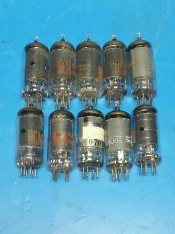 Amperex. RCA etc. Lot of 10 vacuum tubes 6AU6A