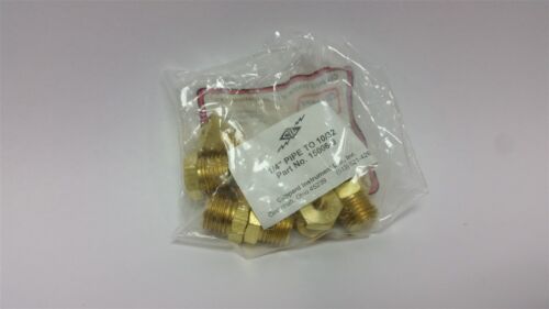 10 PACK- CLIPPARD MINIMATIC PNEUMATIC FITTINGS 1/4” (m) NPT to 10-32(f) 1500