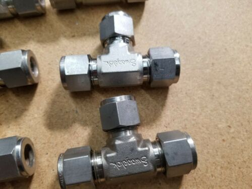 6 New Swagelok Stainless Steel 1/2" Union TEE Tube Fittings SS-810-3