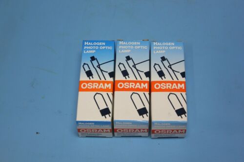 3 Osram BHC/DYS/DYV Halogen Photo Optic Lamps 600W 120V GZ9.5
