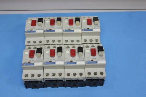 Lot Of 8 Telemecanique GV2-M08 Circuit Breaker Motor Starter 2.5-4A