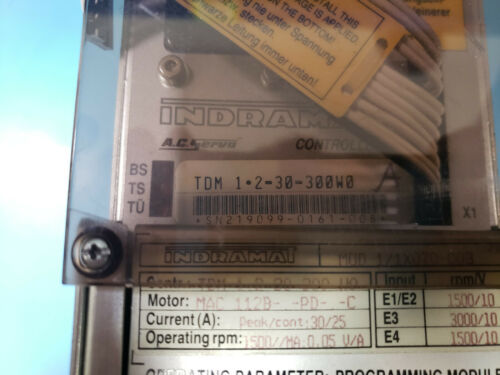 Indramat TDM 1.2-30-300-w0 Ac Servo Drive Controller Module