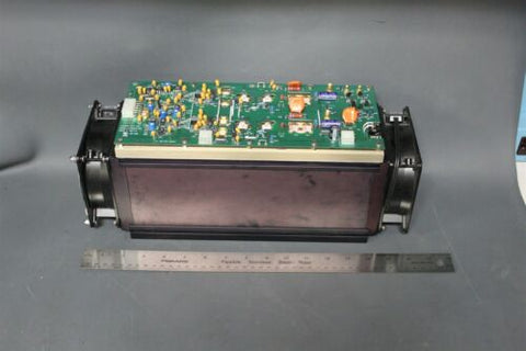 PCB WITH MOTOROLA M/A COM RF POWER TRANSISTORS IC'S HEATSINK/FAN (S18-1-61U)