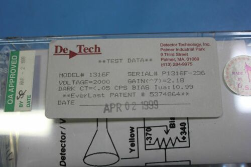 De Tech Detector FEI Electron Multiplier 1316F
