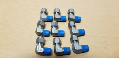 9 New Swagelok Stainless Steel Elbow Tube Fittings 3/8" x 1/4" MNPT S-600-2-4