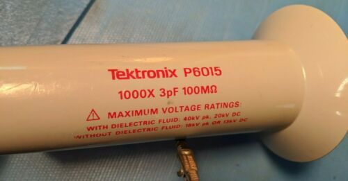 Tektronix P6015 1000X 3pF 100MΩ 40kV peak 20kV DC + 015-049 Compensation Box