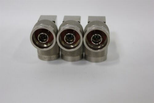 LOT OF 3 DELTA RF Coaxial RIGHT ANGLE Adapters N(M)-N(M) 1137-000-N000