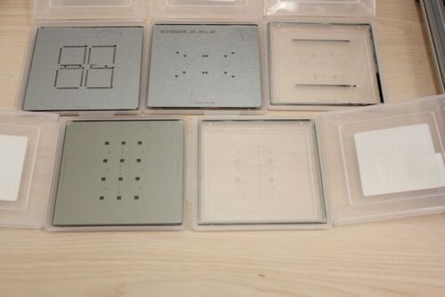 Lot of 5 Nice 5" Quartz Photomask Plates And Cases Semiconductor Silicon Wafer