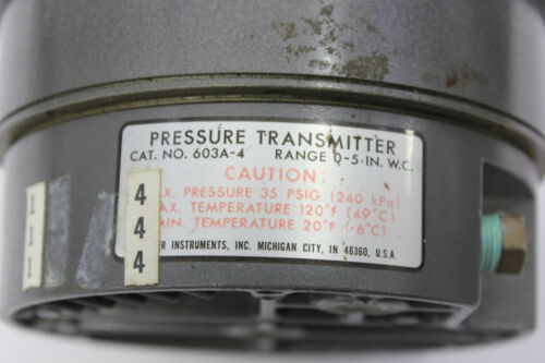 Dwyer 603a-4 Pressure Transmitter 35psi 0-5 in