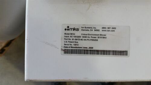 MKS CRITICAL ENVIRONMENT IONIZING BLOWER 5810i