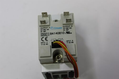 CROUZET/CRYDOM DUAL OUTPUT SOLD STATE RELAY WITH HEATSINK 84140810