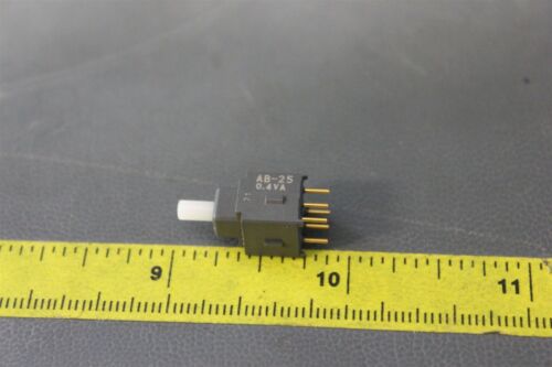 20PCS NKK DPDT ON-ON STRAIGHT PUSHBUTTON SWITCH AB25AP-FA